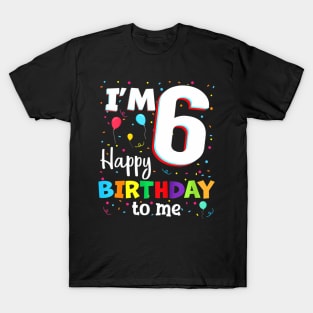 Sixth 6Th Birthday Happy Birthday Boys Girls 6 Years Old T-Shirt